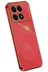 Newface Xiaomi Poco X6 Pro Kılıf Volet Silikon - Kırmızı