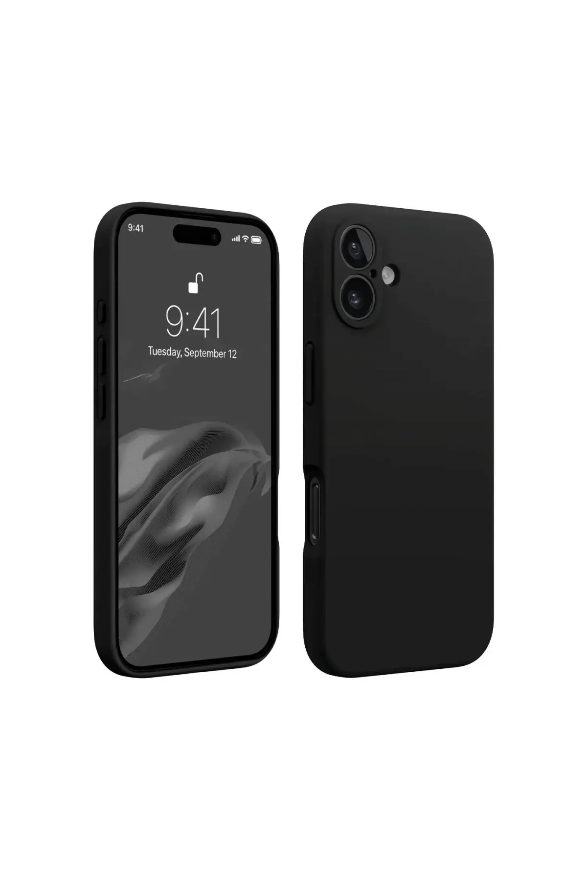 Newface iPhone 16 Plus Kılıf First Silikon - Siyah