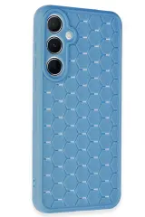 Newface Samsung Galaxy A25 5G Kılıf Petek Silikon Kapak - Mavi