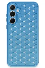 Newface Samsung Galaxy A25 5G Kılıf Petek Silikon Kapak - Mavi