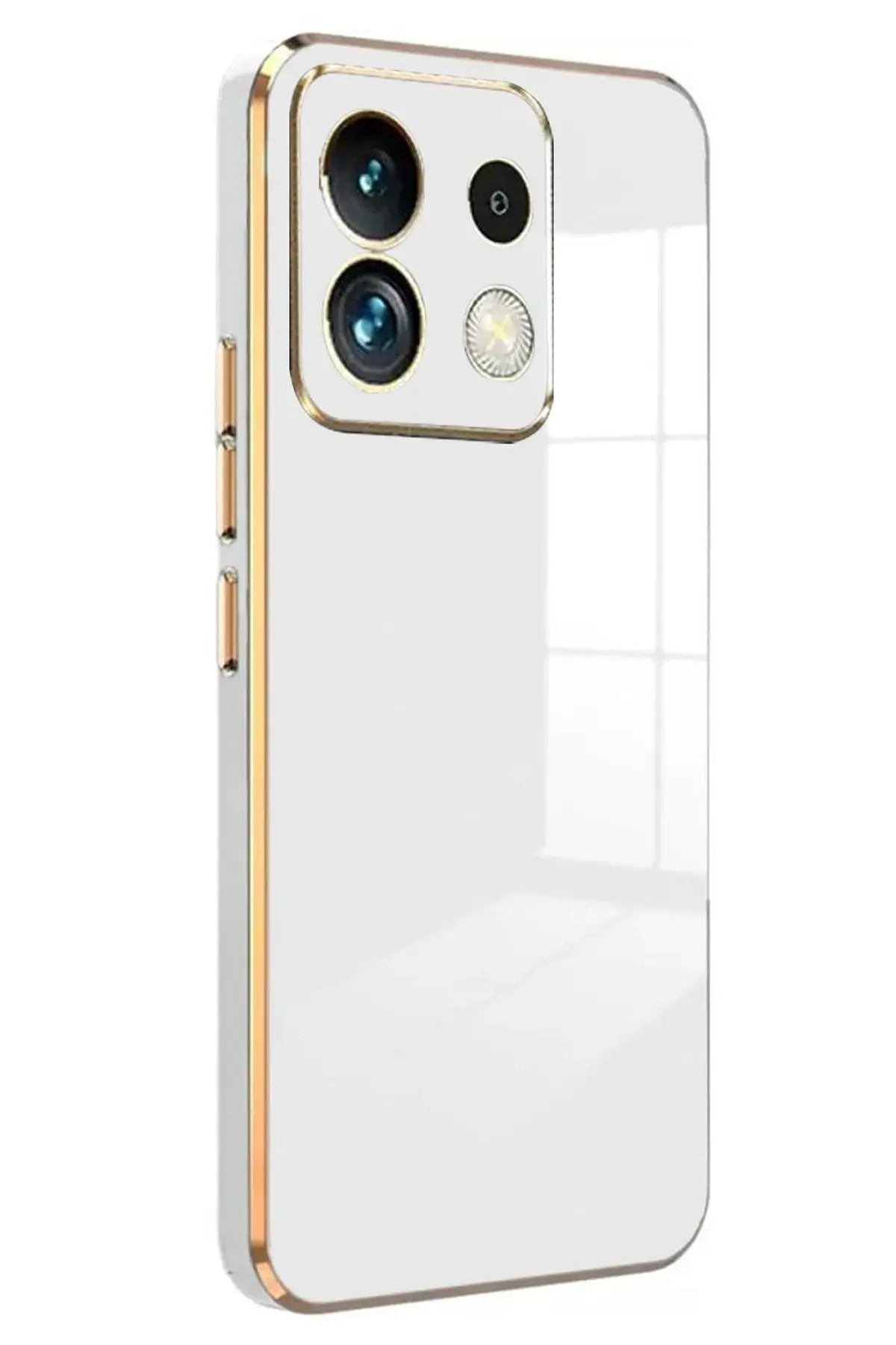 Newface Xiaomi Poco M6 Pro 4G Kılıf Volet Silikon - Beyaz