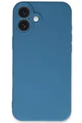 Newface iPhone 16 Plus Kılıf First Silikon - Mavi