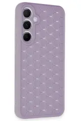 Newface Samsung Galaxy A25 5G Kılıf Petek Silikon Kapak - Lila
