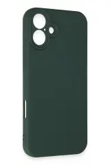 Newface iPhone 16 Plus Kılıf First Silikon - Koyu Yeşil