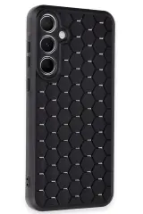 Newface Samsung Galaxy A35 5G Kılıf Petek Silikon Kapak - Siyah