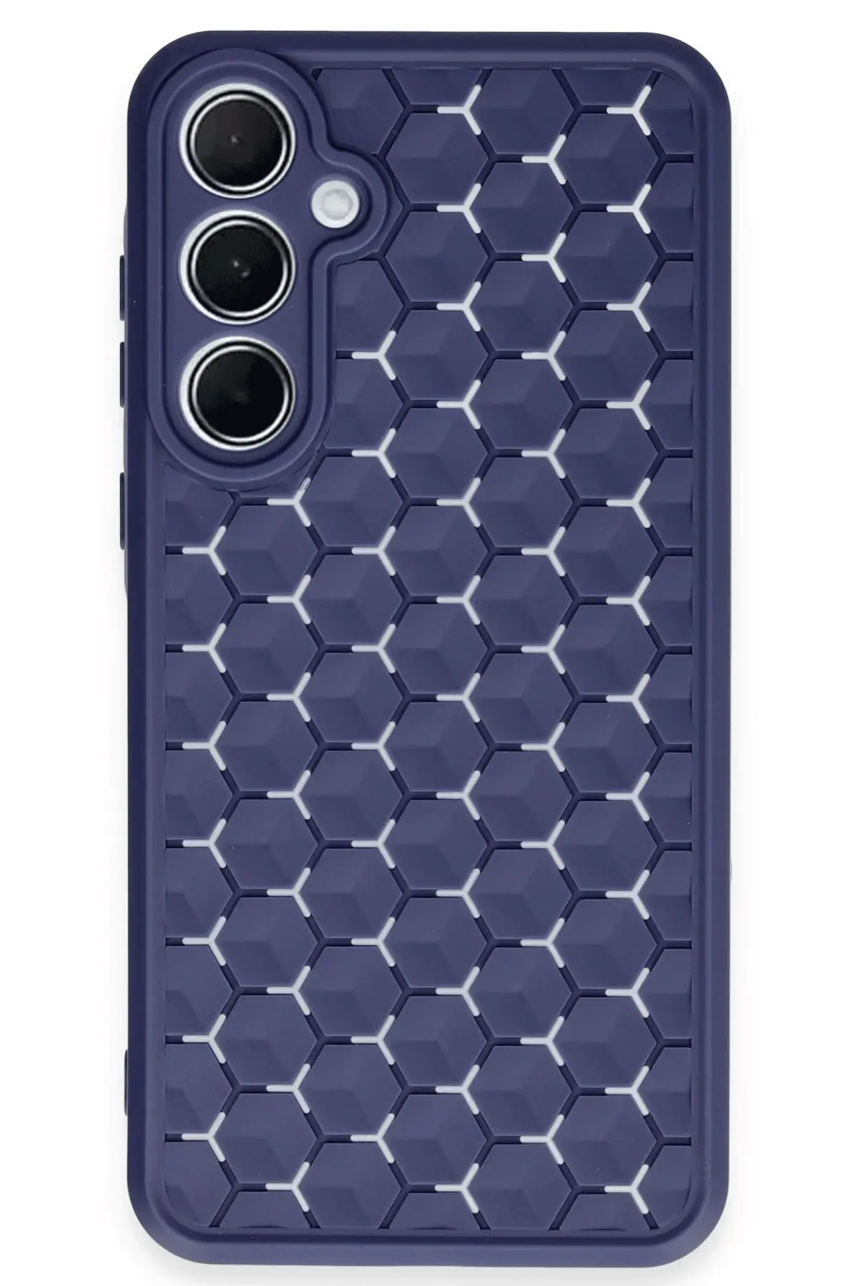 Newface Samsung Galaxy A35 5G Kılıf Petek Silikon Kapak - Lacivert