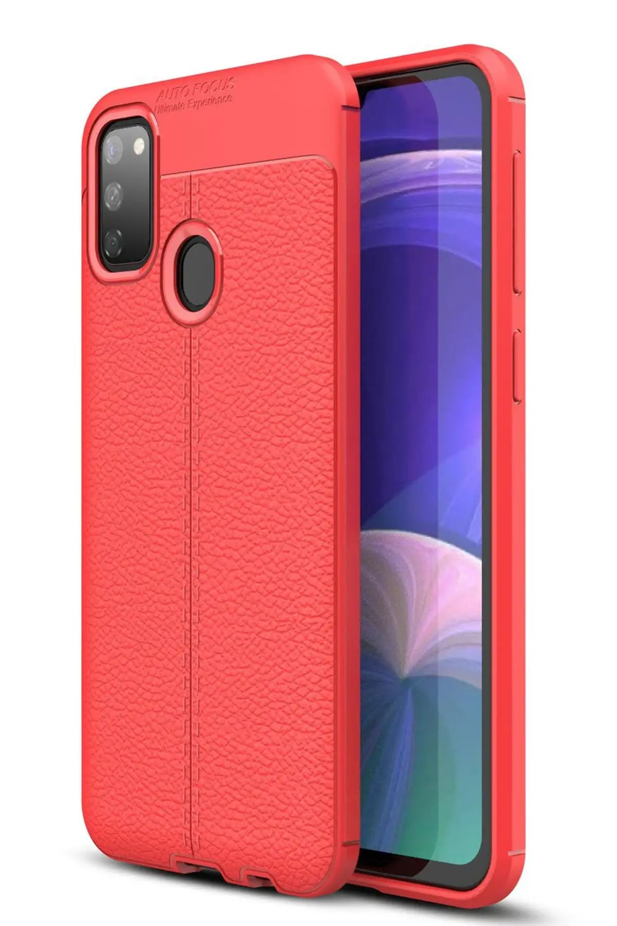 Newface Samsung Galaxy M30S Kılıf Auto Focus Kapak - Kırmızı