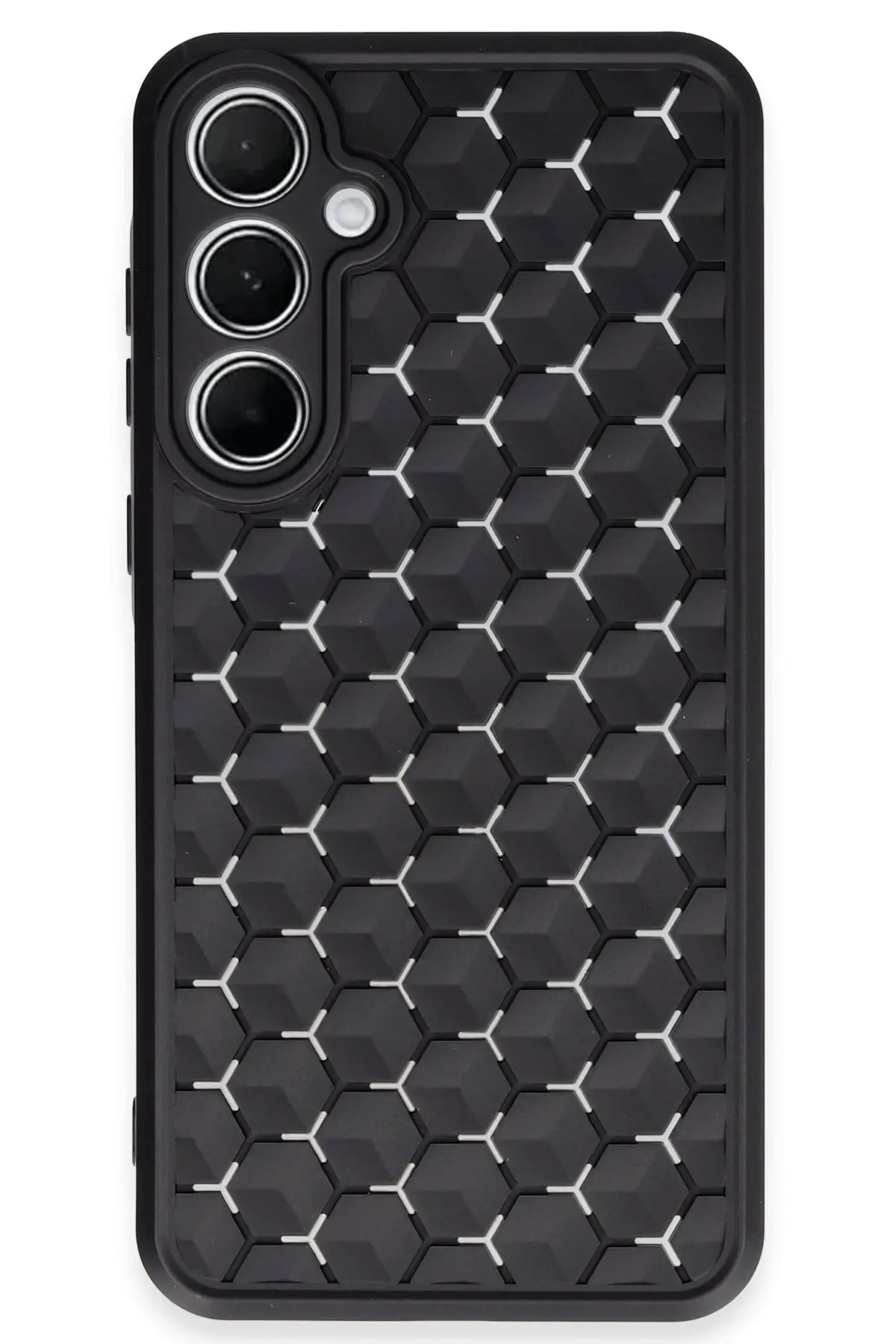 Newface Samsung Galaxy A55 5G Kılıf Petek Silikon Kapak - Siyah