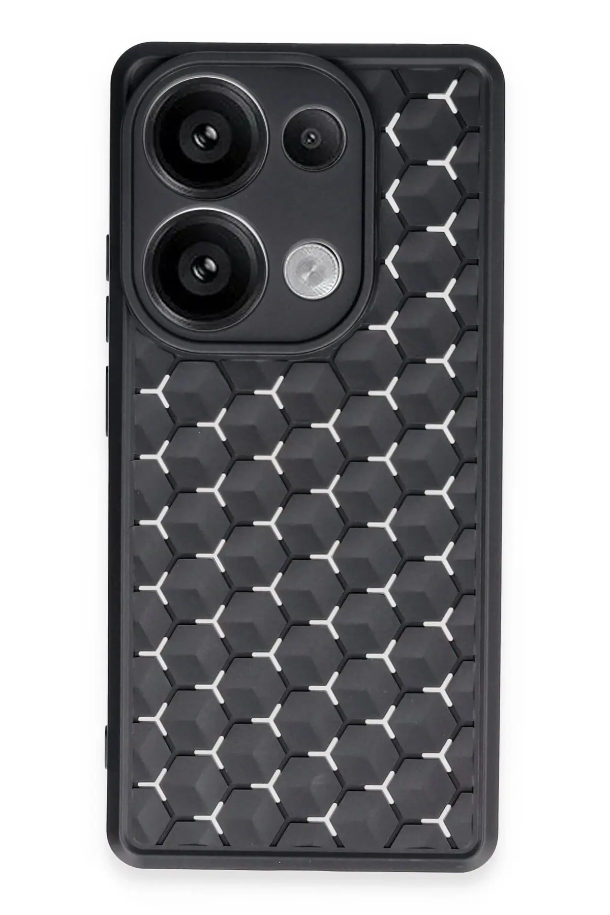 Newface Xiaomi Redmi Note 13 Pro 5G Kılıf Petek Silikon Kapak - Siyah