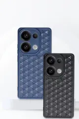 Newface Xiaomi Redmi Note 13 Pro 5G Kılıf Petek Silikon Kapak - Lacivert