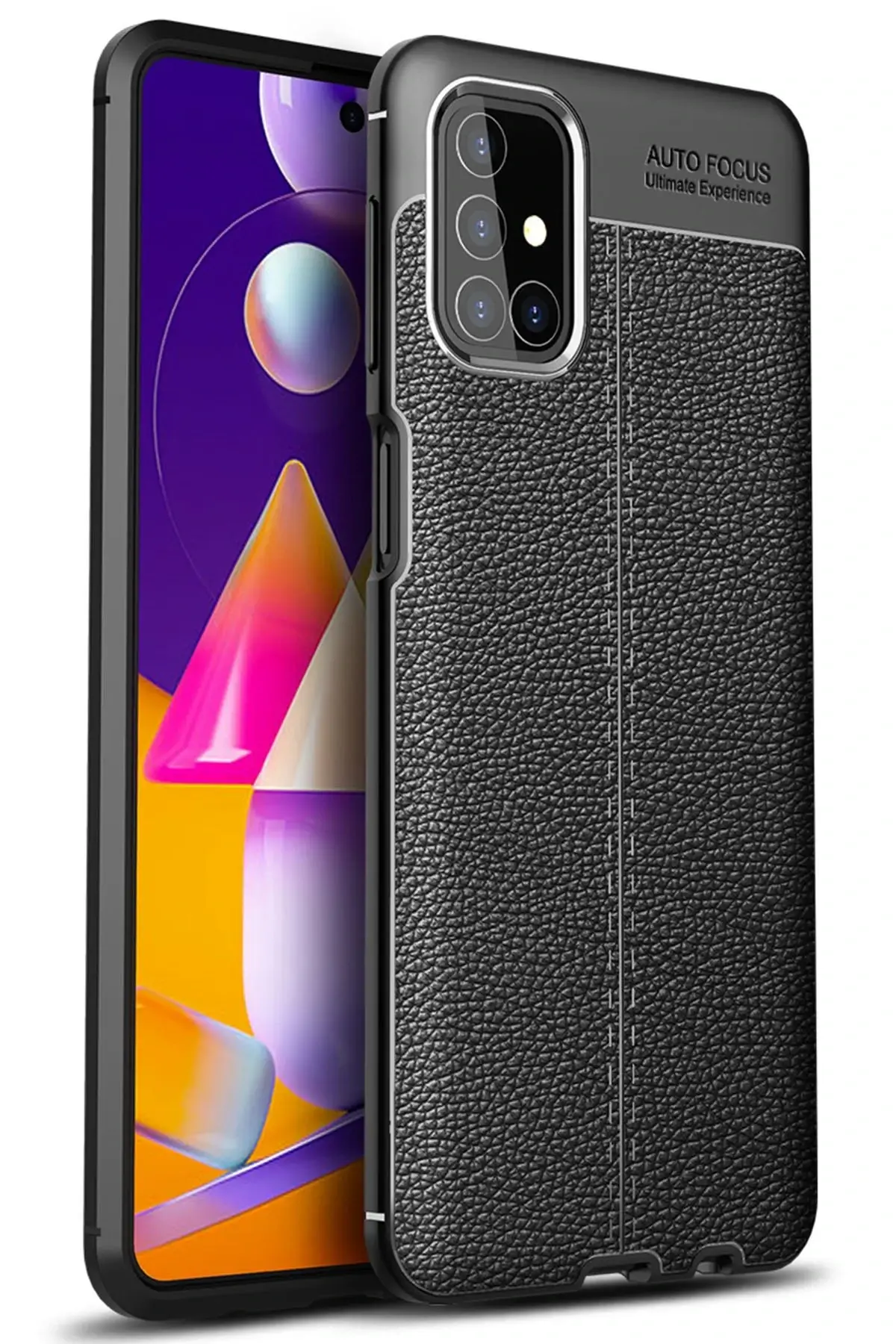 Newface Samsung Galaxy M31S Kılıf Auto Focus Kapak - Siyah