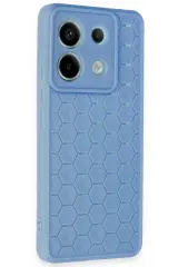 Newface Xiaomi Redmi Note 13 Pro 5G Kılıf Petek Silikon Kapak - Mavi