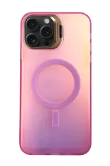 Newface iPhone 14 Pro Max Primera Magsafe Standlı Kapak - Pembe