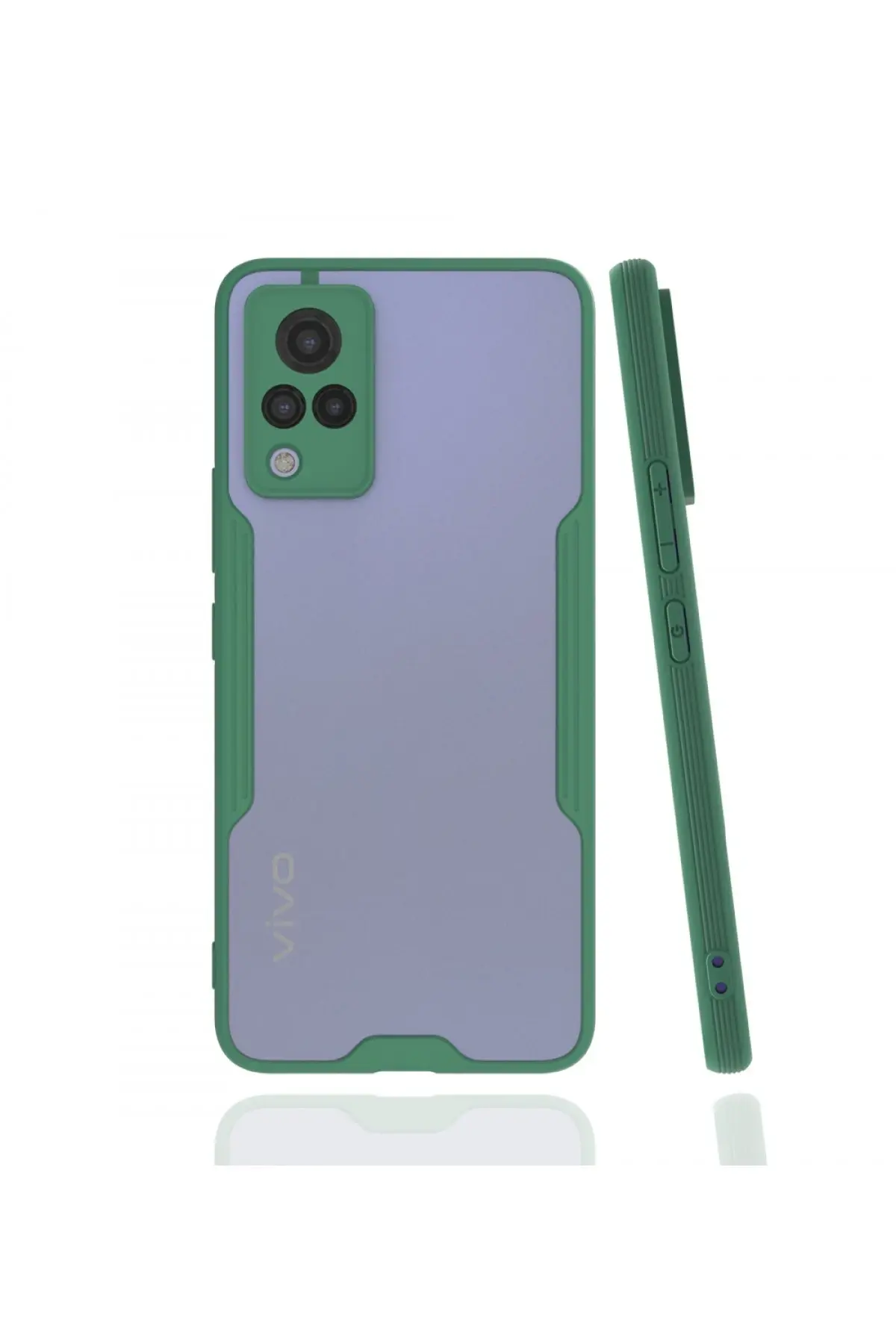 Newface Vivo V21 Kılıf Platin Silikon - Yeşil