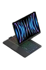 Newface iPad Pro 11 (2024) F11 ATS Kılıf Magic Dönen Klavyeli Tablet Kılıf - Siyah