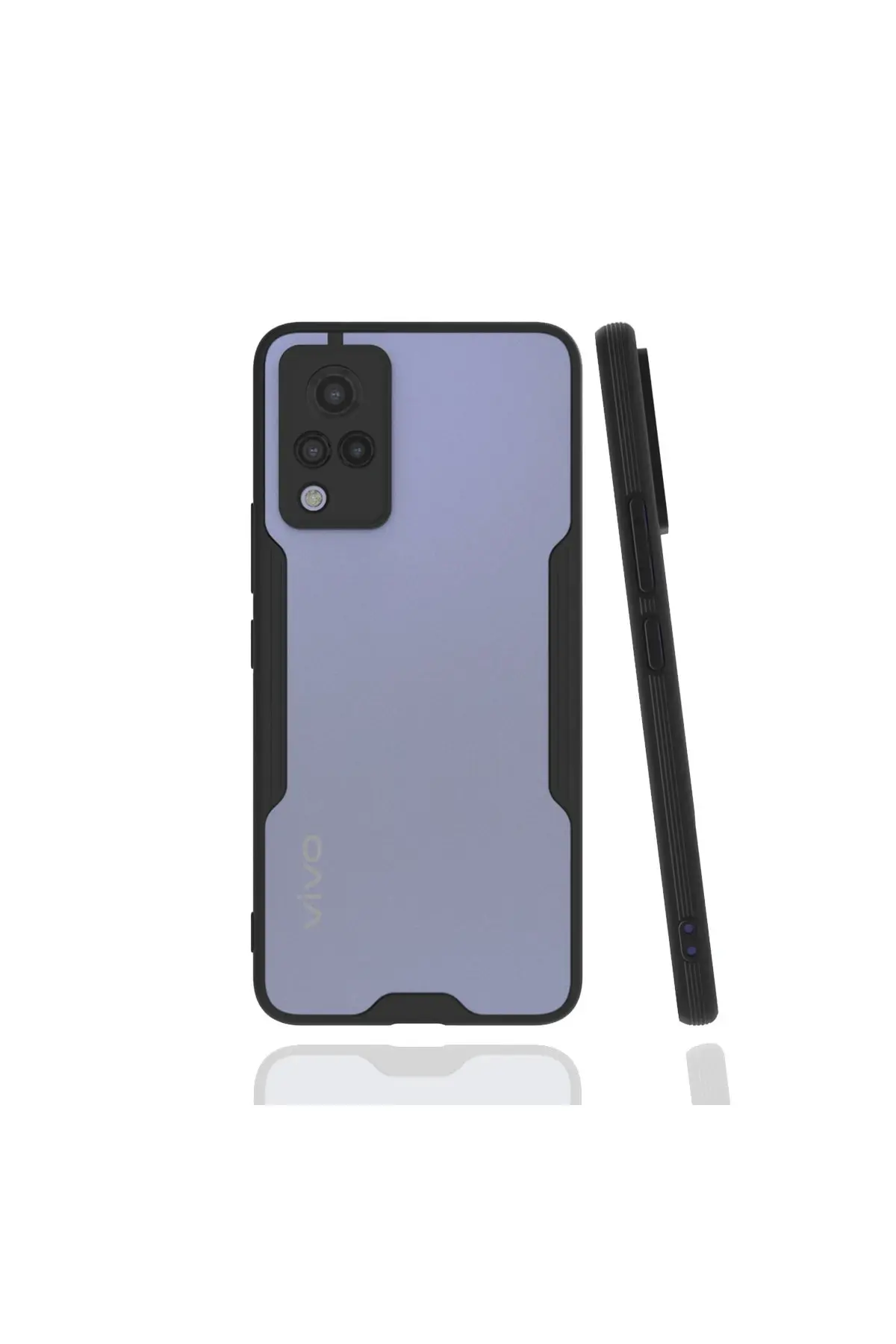 Newface Vivo V21 Kılıf Platin Silikon - Siyah