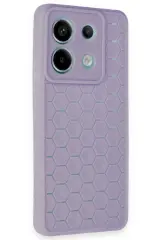 Newface Xiaomi Redmi Note 13 Pro 5G Kılıf Petek Silikon Kapak - Lila