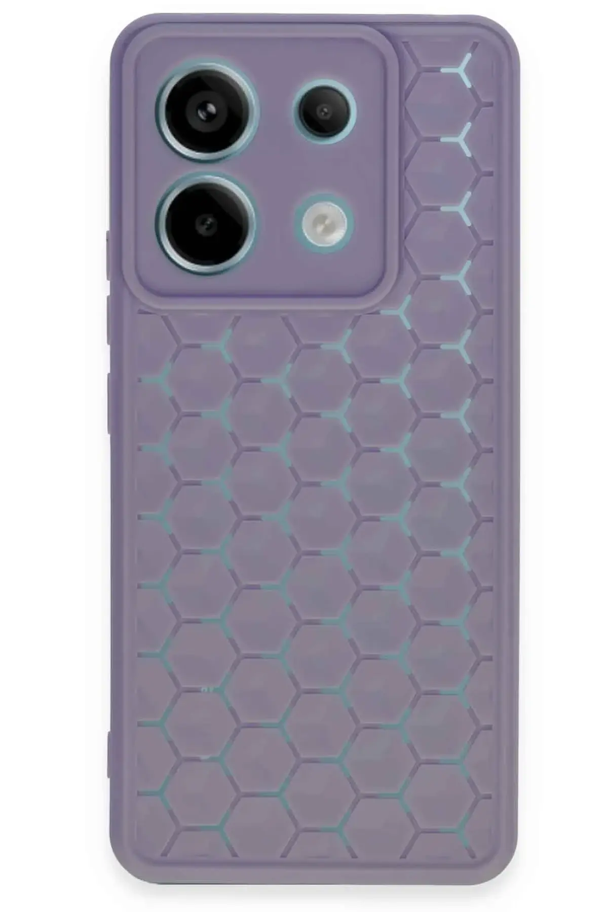 Newface Xiaomi Redmi Note 13 Pro 5G Kılıf Petek Silikon Kapak - Lila