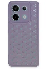 Newface Xiaomi Redmi Note 13 Pro 5G Kılıf Petek Silikon Kapak - Lila