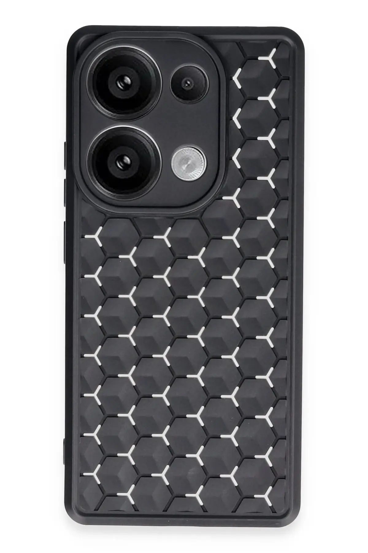 Newface Xiaomi Redmi Note 13 Pro 4G Kılıf Petek Silikon Kapak - Siyah