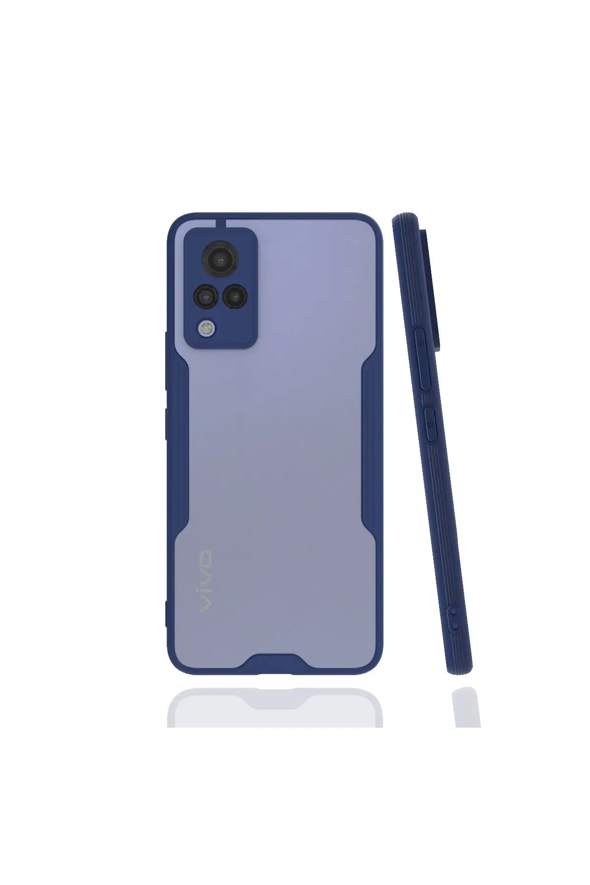 Newface Vivo V21 Kılıf Platin Silikon - Lacivert