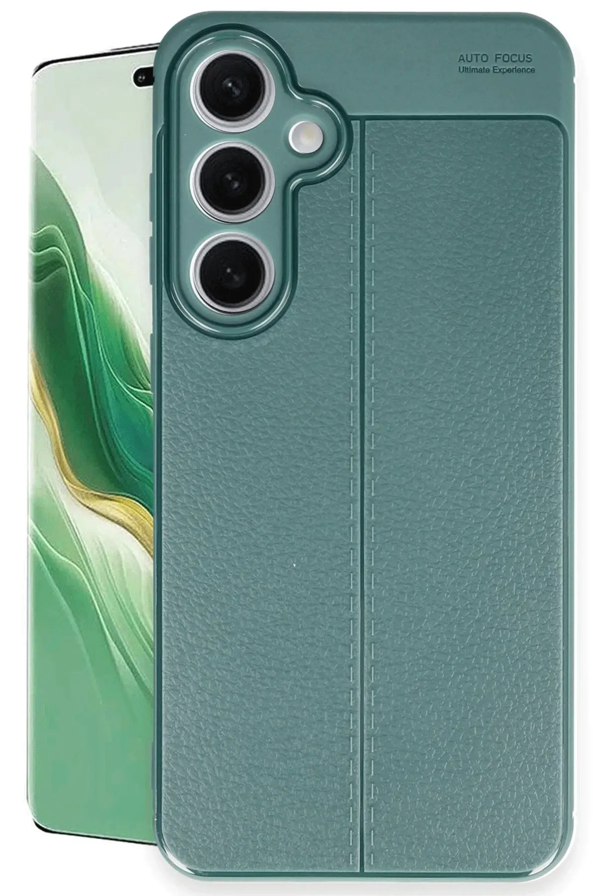 Newface Samsung Galaxy S24 FE Kılıf Auto Focus Kapak - Koyu Yeşil