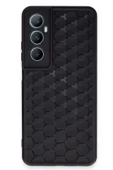 Newface Realme C65 Kılıf Petek Silikon Kapak - Siyah