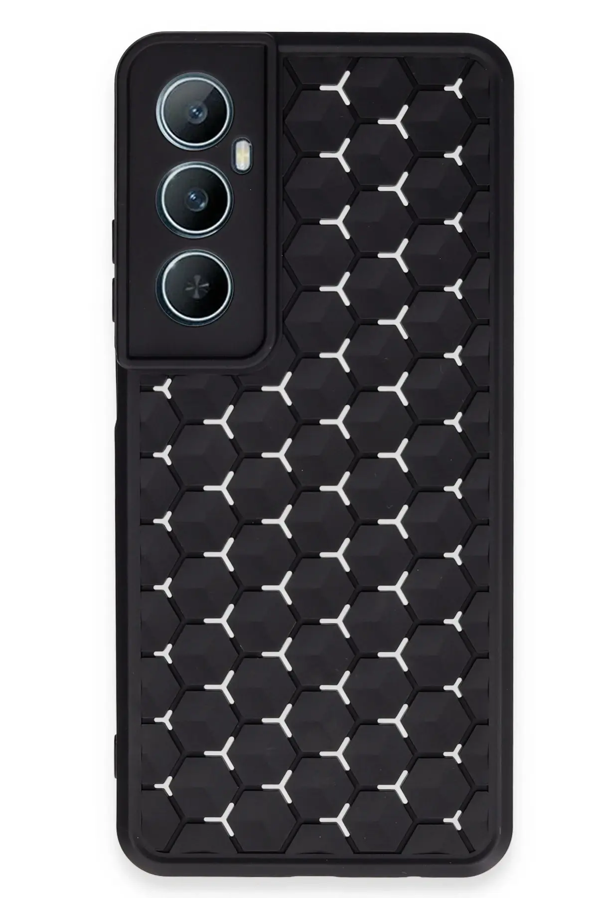 Newface Realme C65 Kılıf Petek Silikon Kapak - Siyah