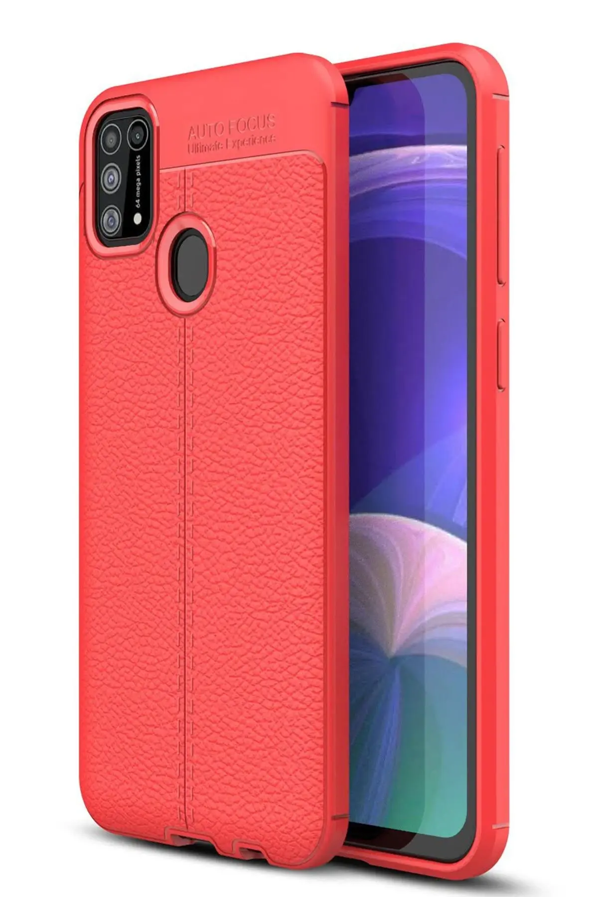 Newface Samsung Galaxy M31 Kılıf Auto Focus Kapak - Kırmızı