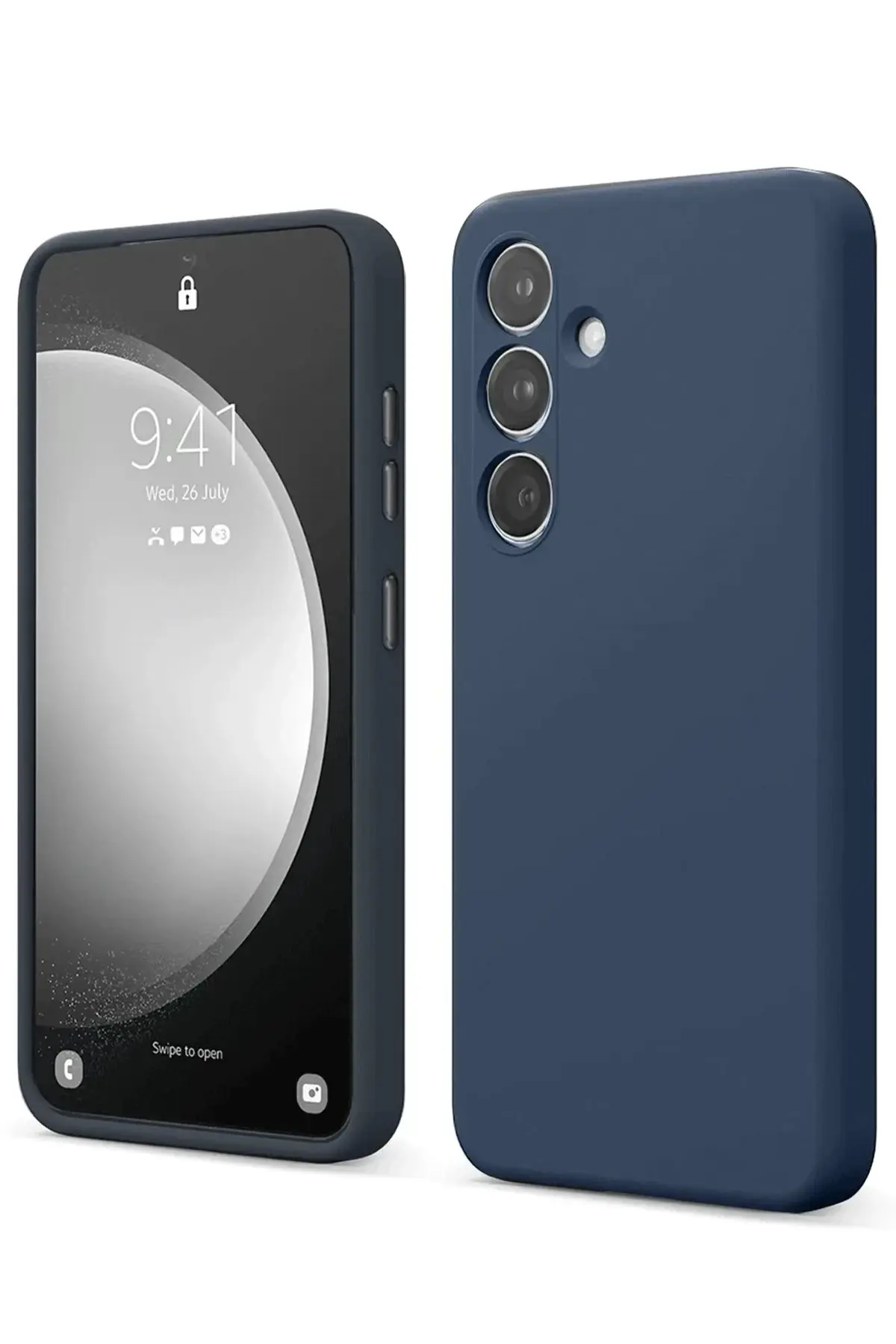 Newface Samsung Galaxy S24 FE Kılıf First Silikon - Lacivert