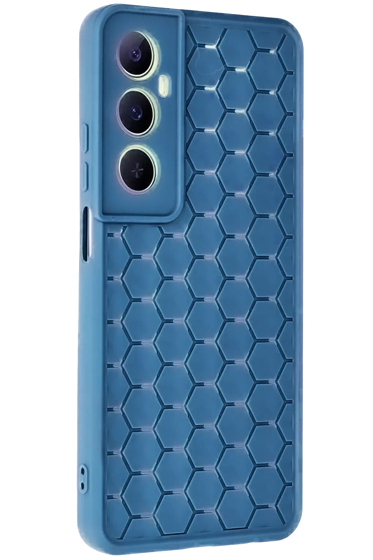 Newface Realme C65 Kılıf Petek Silikon Kapak - Mavi