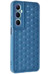 Newface Realme C65 Kılıf Petek Silikon Kapak - Mavi