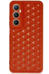 Newface Realme C65 Kılıf Petek Silikon Kapak - Kırmızı