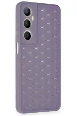 Newface Realme C65 Kılıf Petek Silikon Kapak - Lila