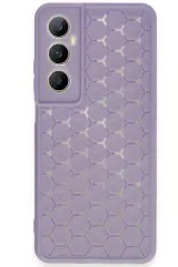 Newface Realme C65 Kılıf Petek Silikon Kapak - Lila