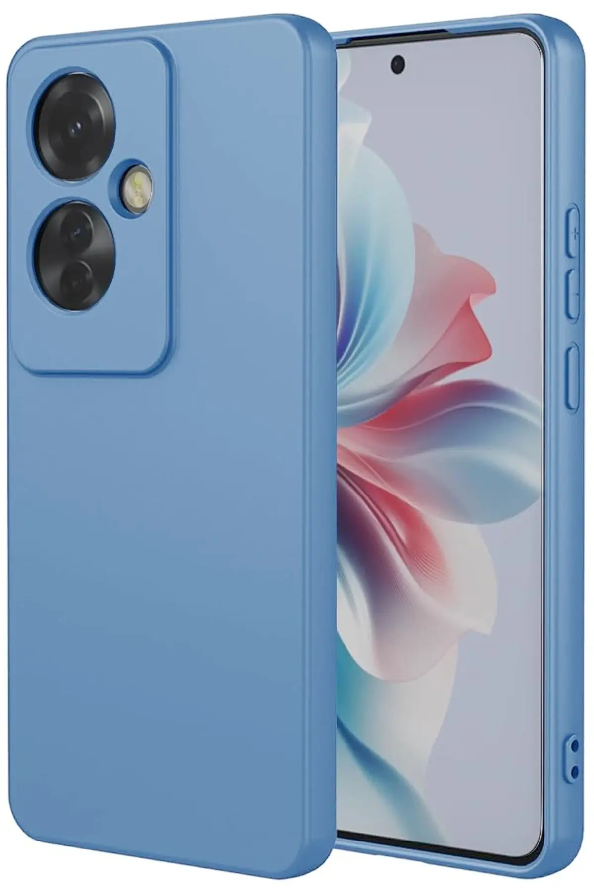 Newface Oppo Reno 11F Kılıf First Silikon - Mavi