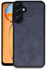 Newface Samsung Galaxy S24 FE Kılıf Aras Deri Kapak - Lacivert