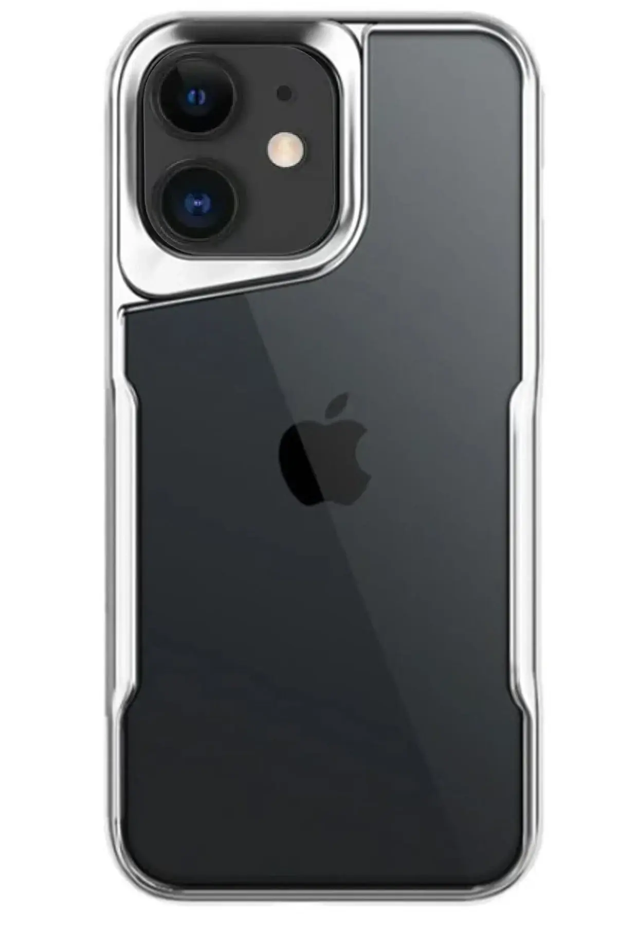 Newface iPhone 11 Kılıf Boyi Silikon Kapak - Gümüş