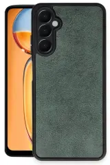 Newface Samsung Galaxy S24 FE Kılıf Aras Deri Kapak - Koyu Yeşil