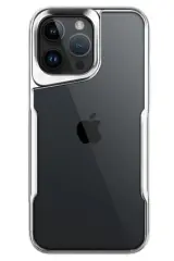 Newface iPhone 14 Pro Max Kılıf Boyi Silikon Kapak - Gümüş