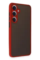 Newface Samsung Galaxy S24 Kılıf Montreal Silikon Kapak - Kırmızı