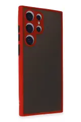 Newface Samsung Galaxy S24 Ultra Kılıf Montreal Silikon Kapak - Kırmızı