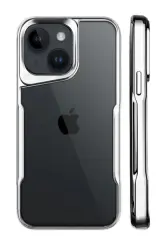 Newface iPhone 15 Kılıf Boyi Silikon Kapak - Gümüş