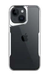 Newface iPhone 15 Kılıf Boyi Silikon Kapak - Gümüş