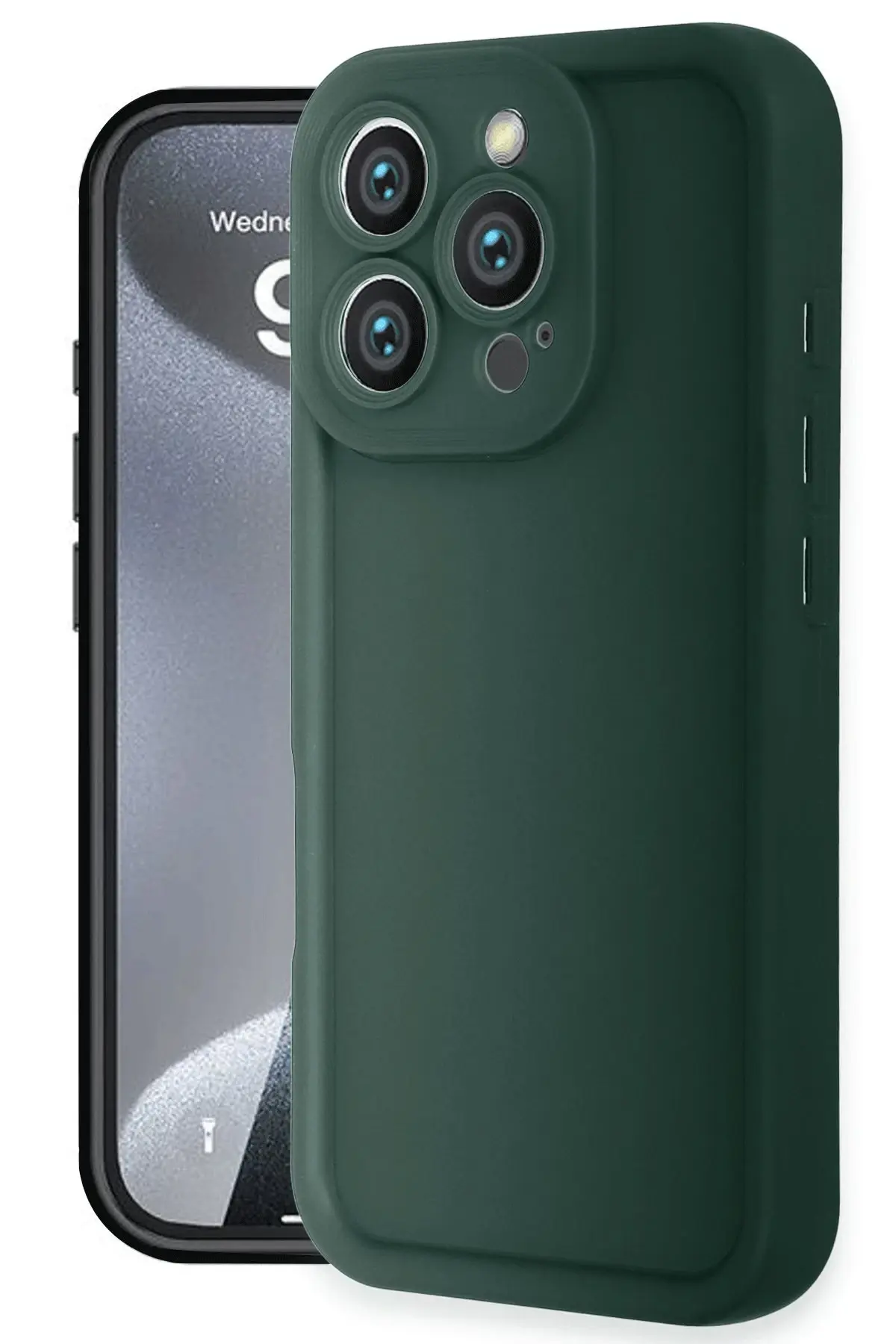 Newface iPhone 16 Pro Kılıf Viera Silikon - Koyu Yeşil