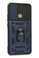 Newface Realme C11 2021 Kılıf Pars Lens Yüzüklü Silikon - Lacivert