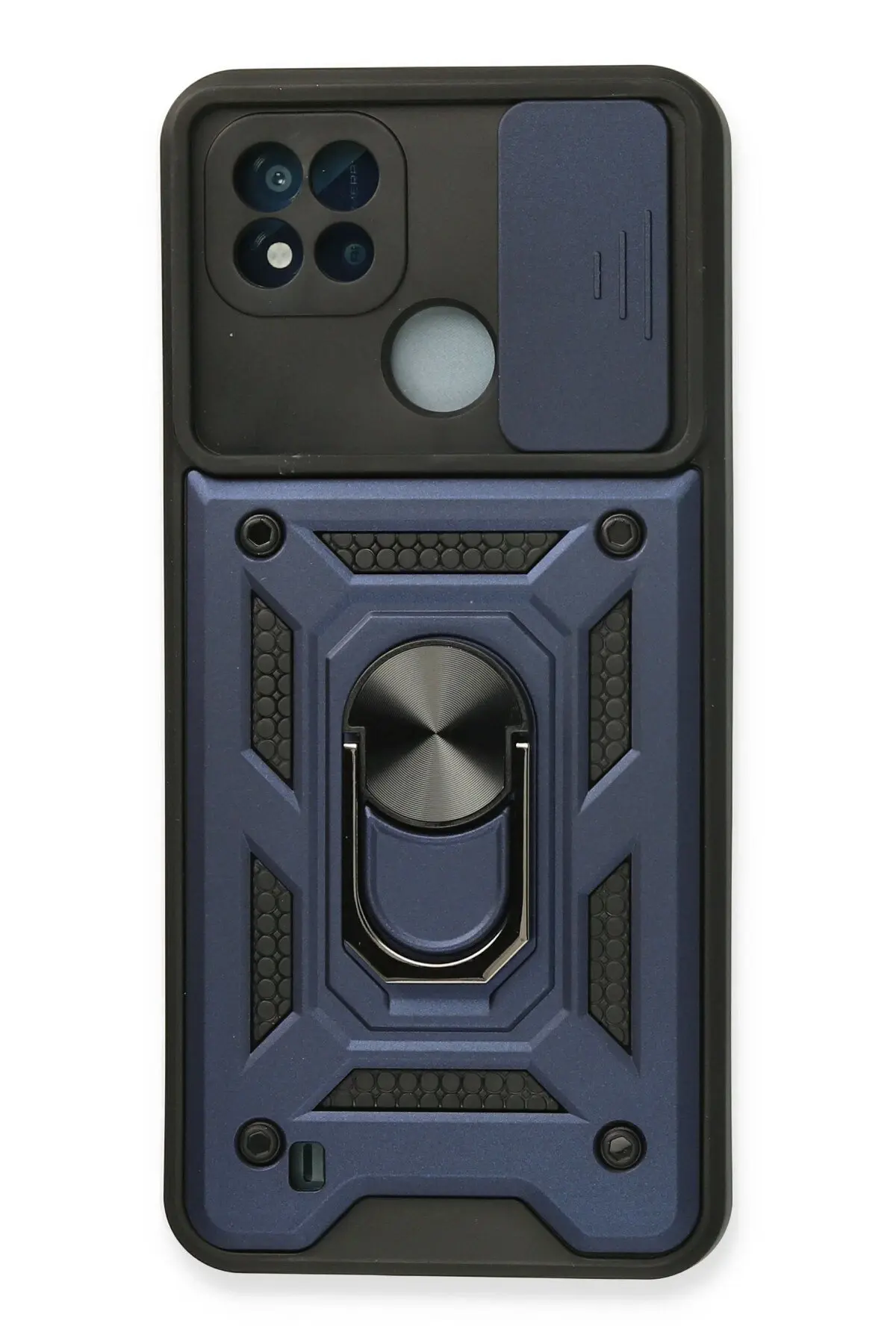 Newface Realme C11 2021 Kılıf Pars Lens Yüzüklü Silikon - Lacivert