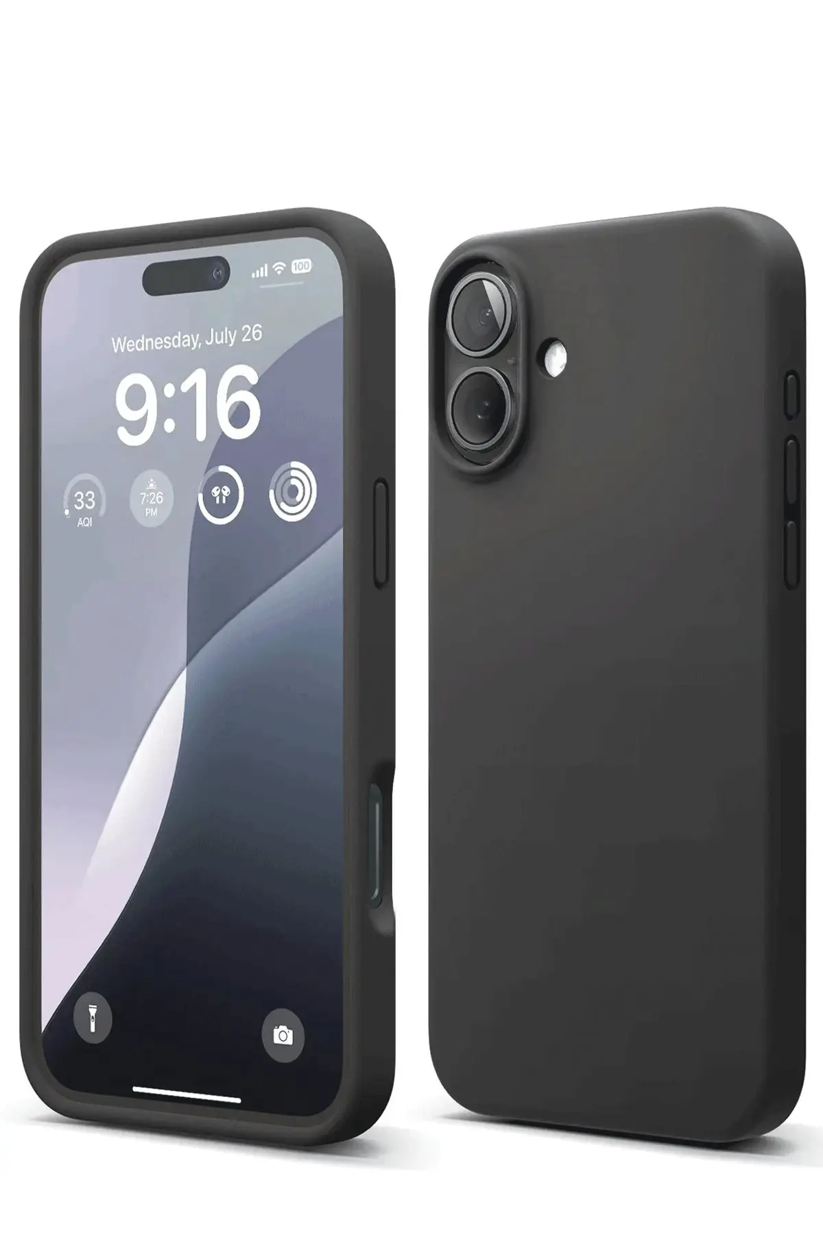 Newface iPhone 16 Kılıf Nano içi Kadife Silikon - Siyah