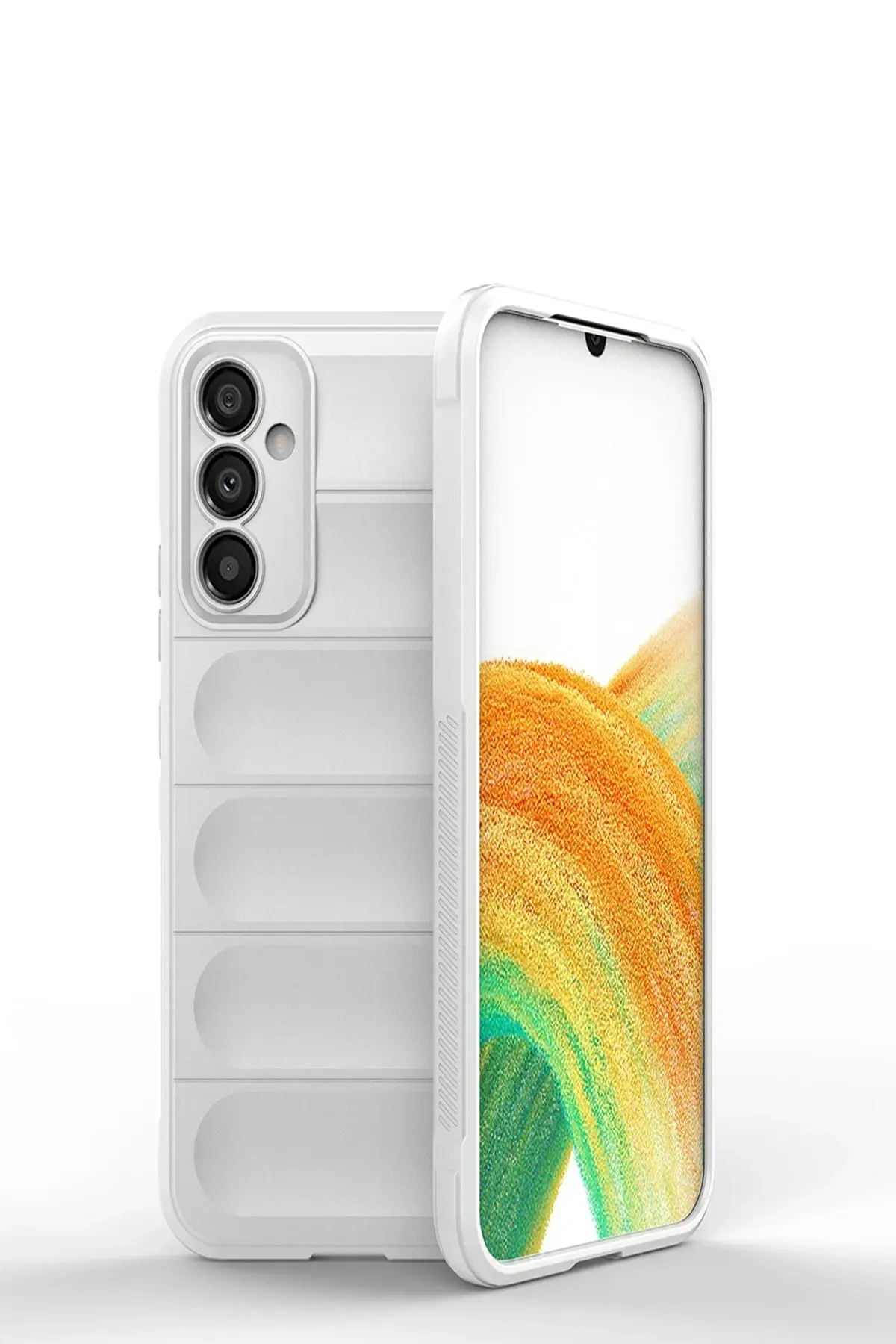 Newface Samsung Galaxy A15 4G Kılıf Optimum Silikon - Krem