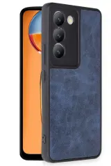 Newface Vivo V30 Lite 4G Kılıf Aras Deri Kapak - Lacivert